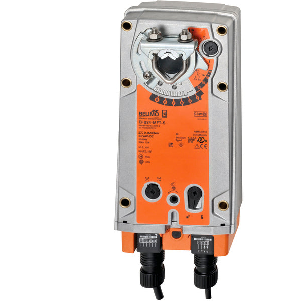 EFB24-MFT-S - Belimo Actuador de Damper, 2-10Vdc, On/Off, Flotante, 4-20mA, PWM, 24Vac, 24Vdc