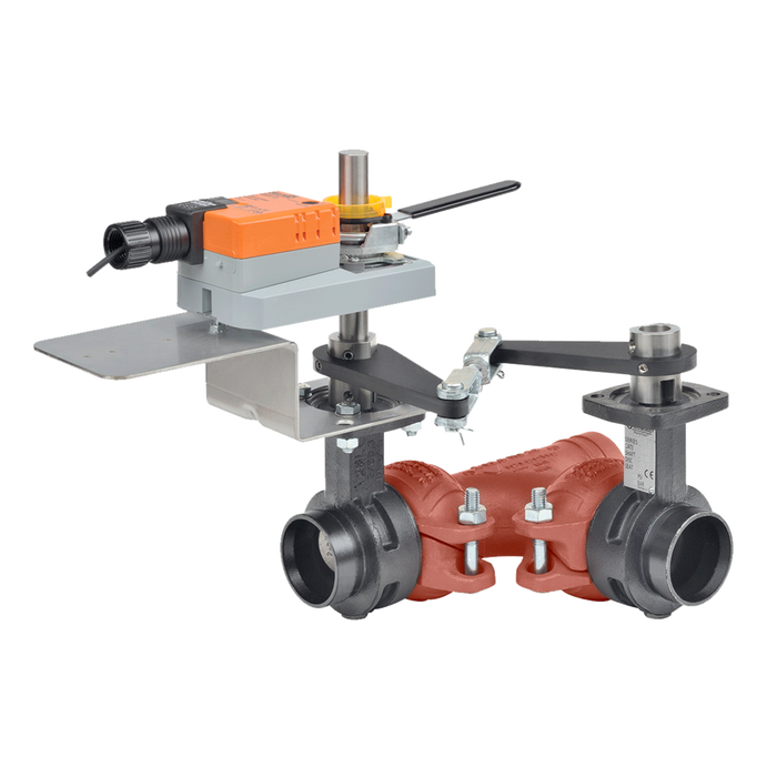 F765VIC+GMB24-MFT-X1 - Valvula de Mariposa Belimo, 3 Vias, 2 1/2in, 2-10Vdc, On/Off, Flotante, 4-20mA, PWM, 24Vac, 24Vdc