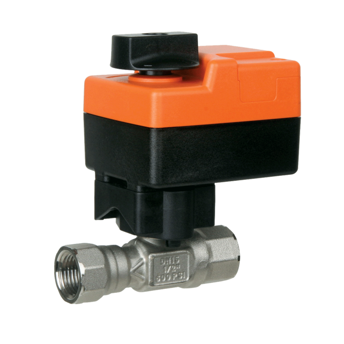 B215HT116+TR24-3 US - Válvula Belimo, Caracterizada, 2 Vías, 1/2in, On/Off, Flotante, 24Vac