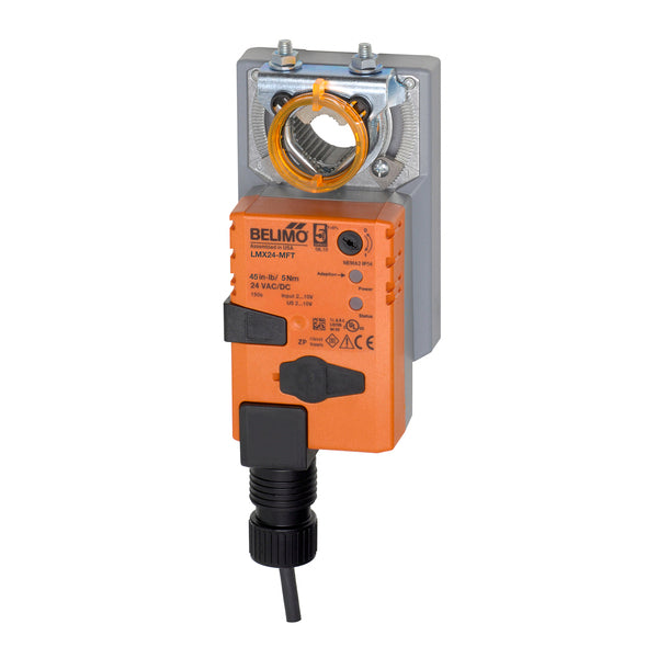 LMX24-MFT - Belimo Actuador de Damper, 2-10Vdc, On/Off, Flotante, 4-20mA, PWM, 24Vac, 24Vdc