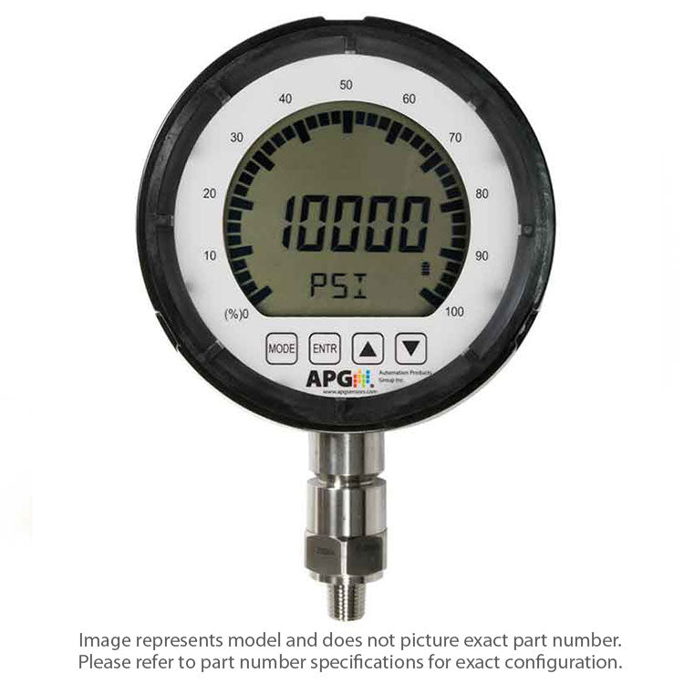 Manómetro Digital, 0-5000psi, Display LCD 5 Dig 5.5in/Barra Gráfica, Batería 2xAA, Relay SPDT, IP65