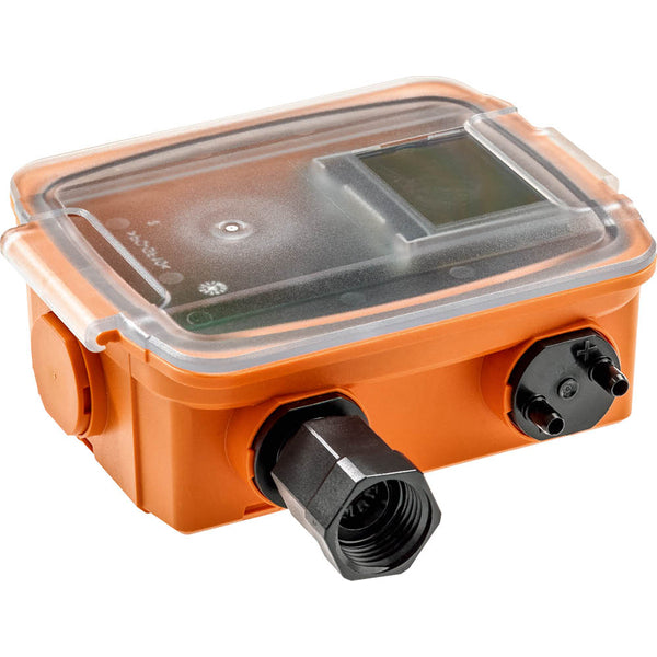 Sensor de presion diferencial para aire, -0.6...1 inch WC [-150...250 Pa], Auto-cero, 0...5 V, 0...10 V, 4...20 mA, LCD