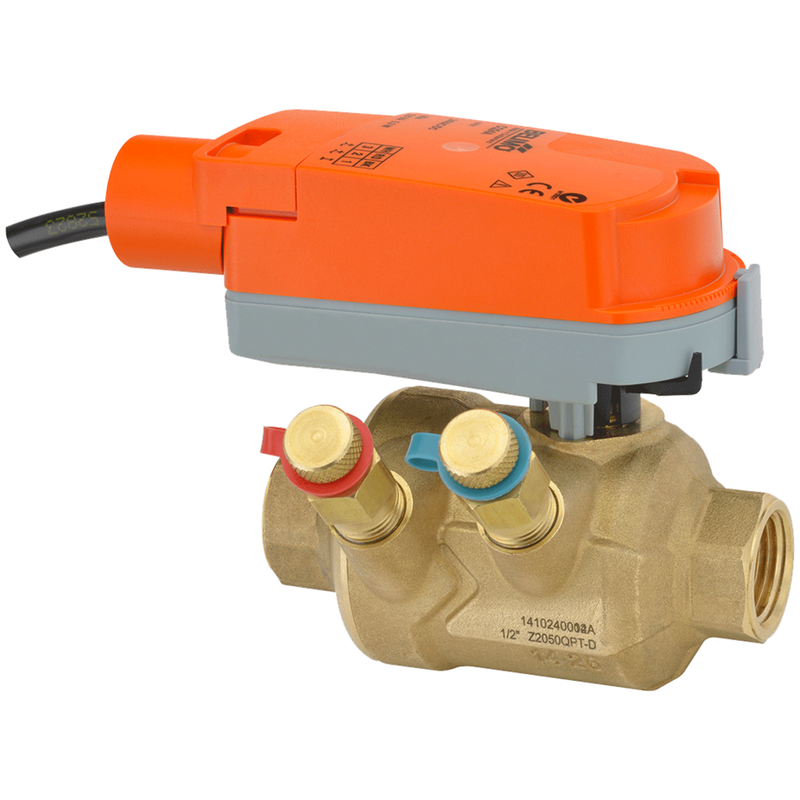 Z2050QPT-B+CQBUP-3 - ZoneTight Válvula de Zona Belimo, 2 Vias, 1/2in, On/Off, Flotante, 120Vac, 240Vac