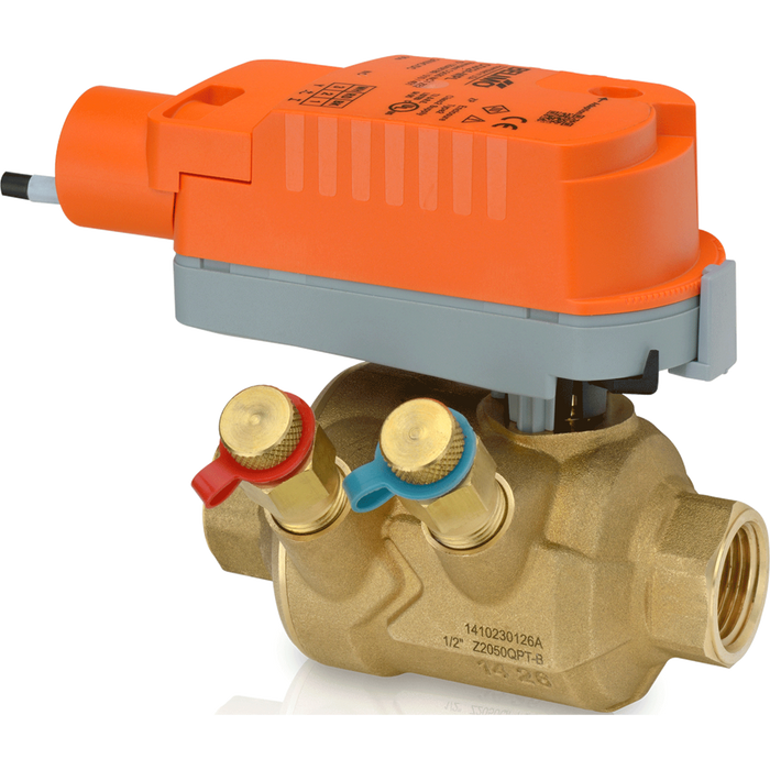 Z2050QPT-F+CQKBUP-RR - ZoneTight Válvula de Zona Belimo, 2 Vias, 1/2in, On/Off, 120Vac, 240Vac, 120Vdc, 240Vdc