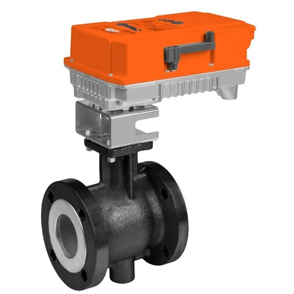B6600VB-507+PRXUP-MFT-T - Valvula de Bola Belimo, 2 Vías, 6in, 2-10Vdc, On/Off, Flotante, 4-20mA, PWM, Con Comunicacion, 24Vac, 24Vdc, 120Vac, 240Vac, 120Vdc