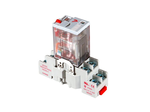 Relay & Socket Kit, DPDT -F w/-C Socket, 12VDC