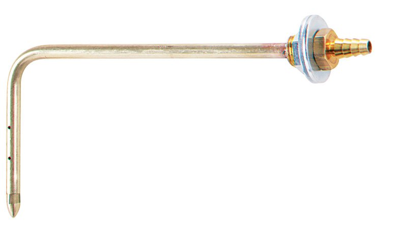 Punta de presión estática para tubería de plástico o de goma de 3/16" y 1/8" con 6" de profundidad de inserción.