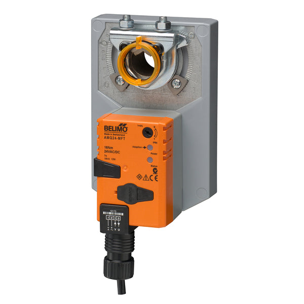 AMQB24-MFT - Belimo Actuador de Damper, 2-10Vdc, On/Off, Flotante, 4-20mA, PWM, 24Vac, 24Vdc