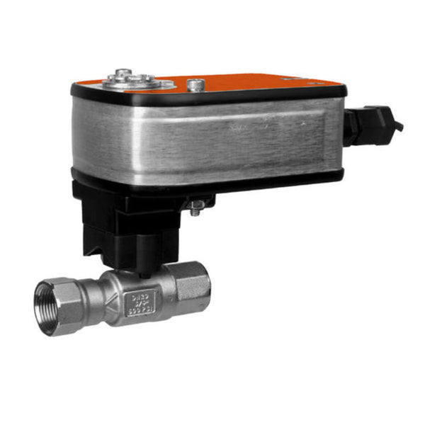 B220HT464+LF120 US - Válvula Belimo, Caracterizada, 2 Vías, 3/4in, On/Off, 120Vac