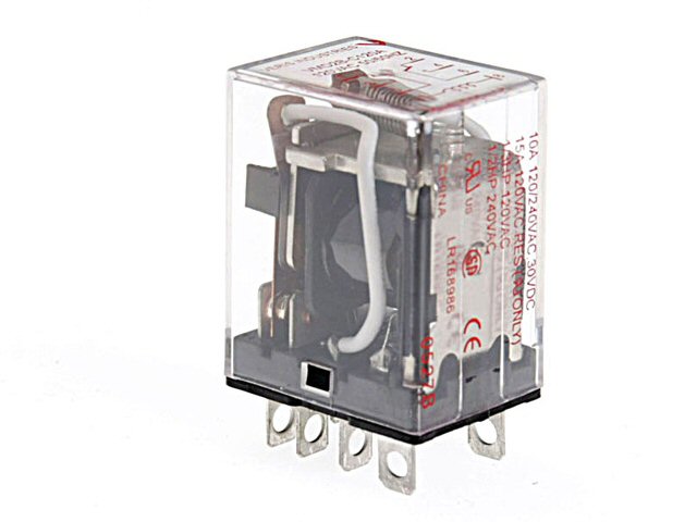 10A DPDT Socket/DIN relay, Plain, 24VAC