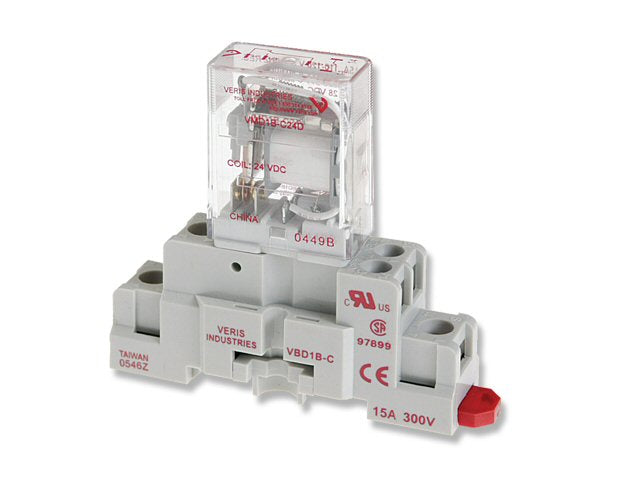 Relay & Socket Kit, SPDT -C w/-C Socket, 24VDC