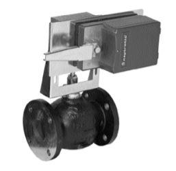 Válvula c/Actuador, 4in, Globo, 2 Vías, Bridada, CV 145.0, 24Vac, 30Vdc, Con Ret Resorte, 2-10Vdc, 4-20mA, 60-85seg