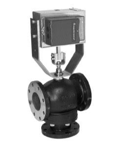Válvula c/Actuador, 4in, Globo, 3 Vías, Bridada, CV 170.0, 24Vac, 30Vdc, Sin Ret Resorte, 2-10Vdc, 4-20mA, 120-420seg