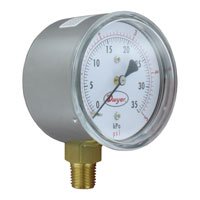 Medidor de baja presión de 2.5", rango doble de 0-10 psi (0-70 kPa), conexión inferior