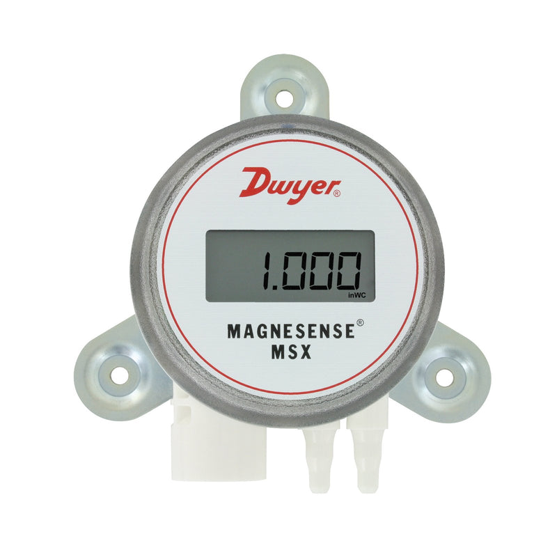 Transmisor de presión diferencial, montaje en pared, salidas universales de corriente/voltaje, unidireccional, rango 1 (0.1, 0.25, 0.5, 1" wc) con pantalla LCD.